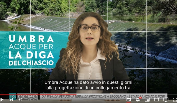 TG ACEA del 18 febbraio 2022 - Diga del Chiascio: progetto di collegamento con l’Acquedotto del Perugino–Trasimeno